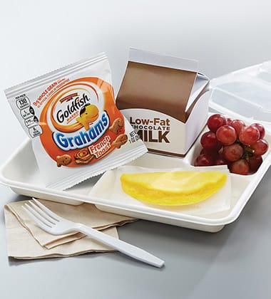 GRAB-N-GO BREAKFAST OMELET & GOLDFISH MADE WITH WHOLE GRAIN GRAHAMS FRENCH TOAST